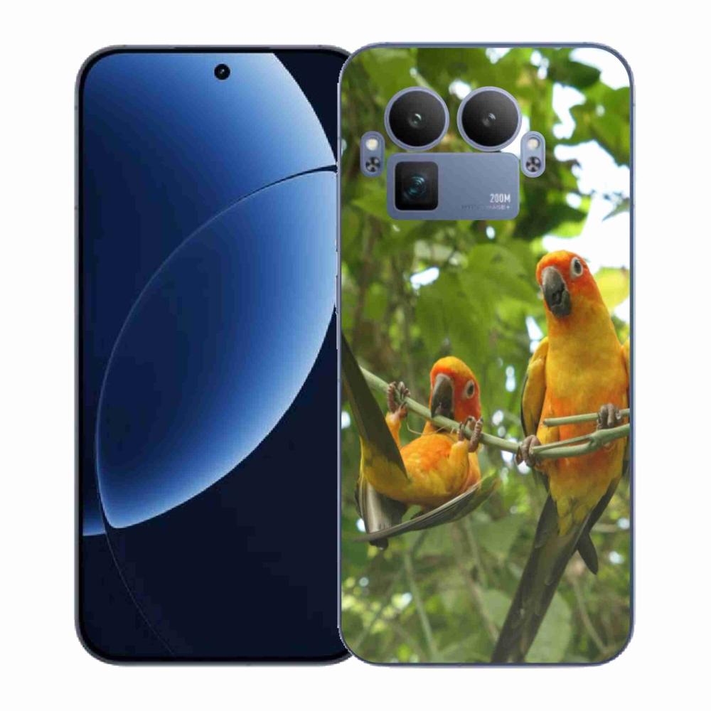 Gelový kryt mmCase na Realme GT 8 Pro - papoušci aratingy