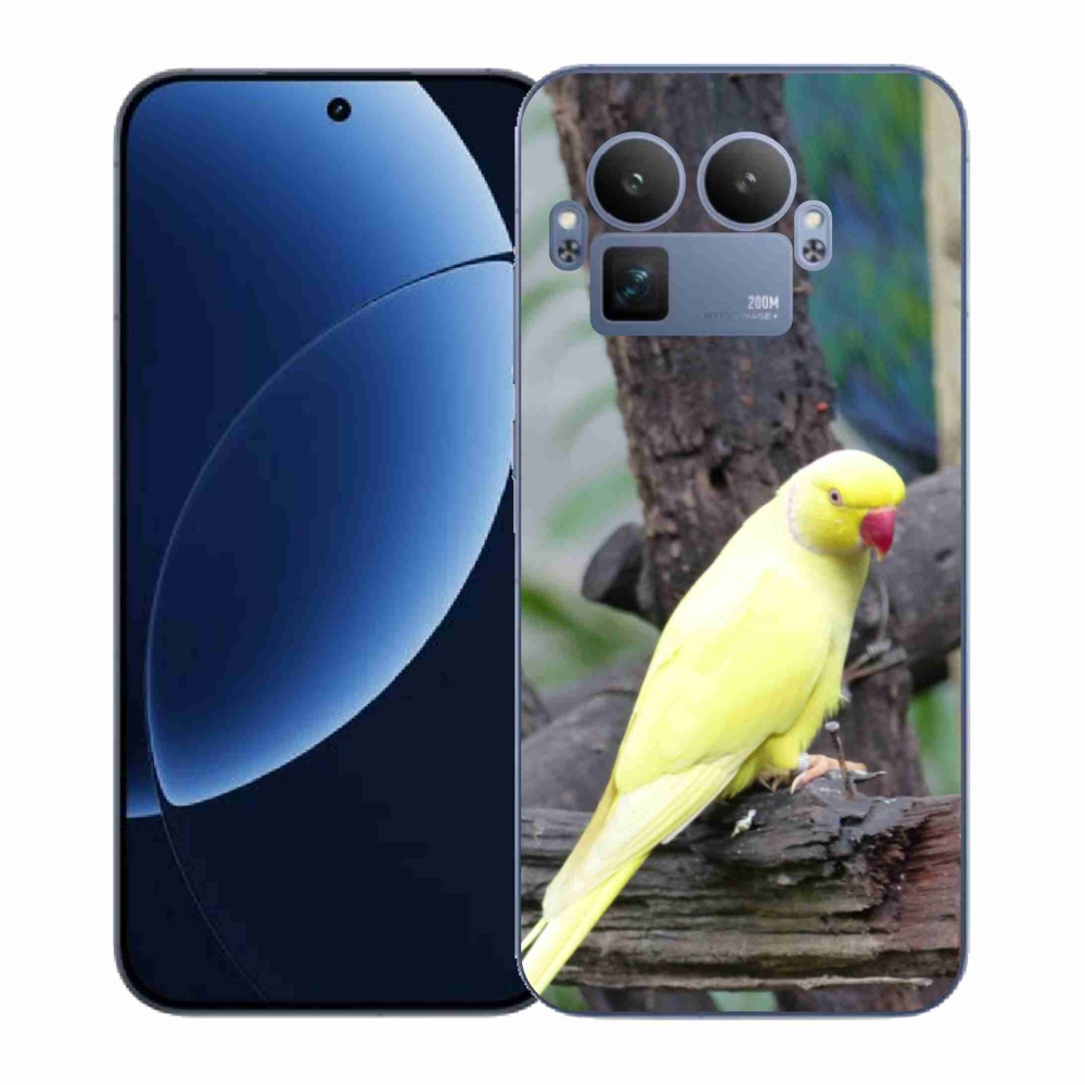 Gelový kryt mmCase na Realme GT 8 Pro - papoušek alexandr žlutý