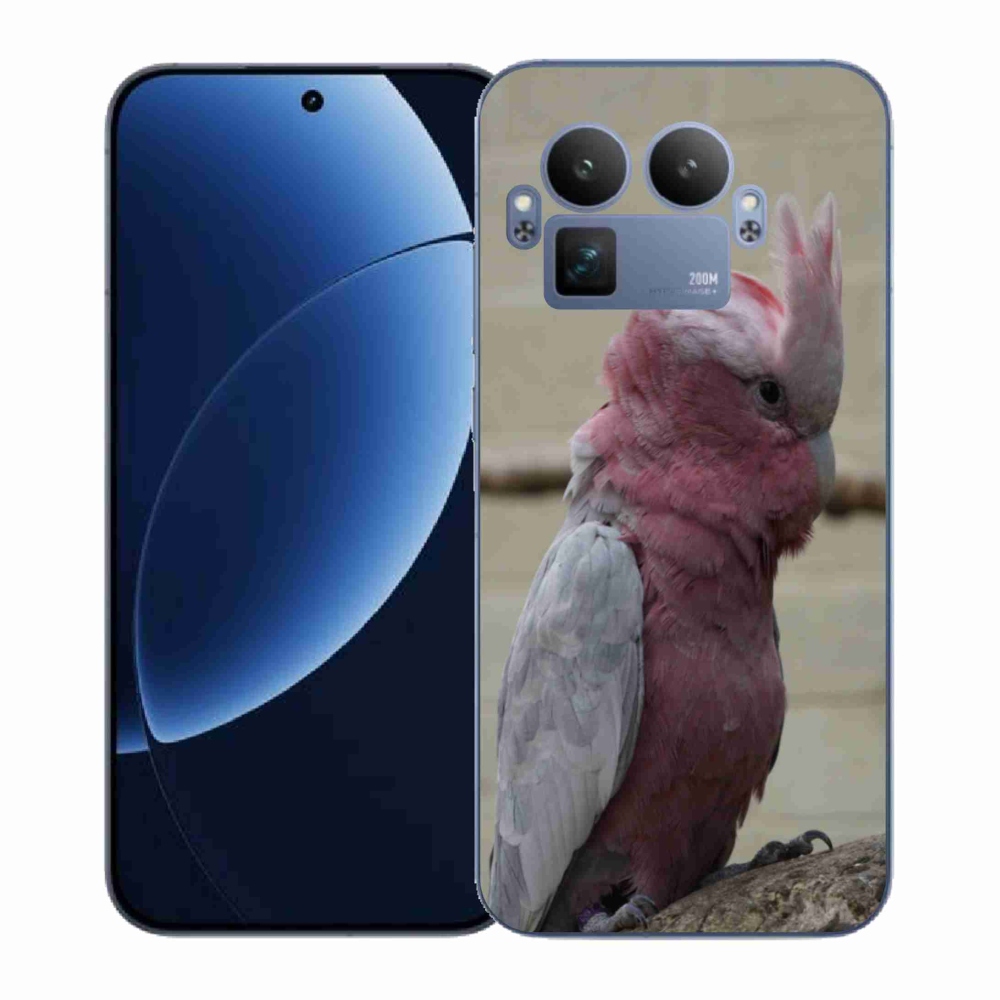 Gelový kryt mmCase na Realme GT 8 Pro - papoušek kakadu růžový