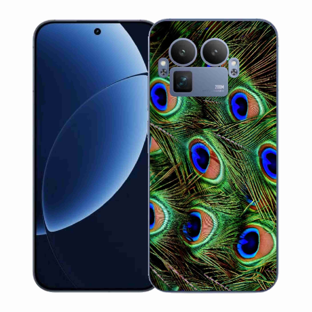 Gelový kryt mmCase na Realme GT 8 Pro - paví peří