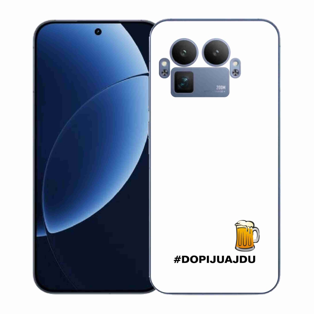 Gelový kryt mmCase na Realme GT 8 Pro - pivní motiv 1 bílé pozadí