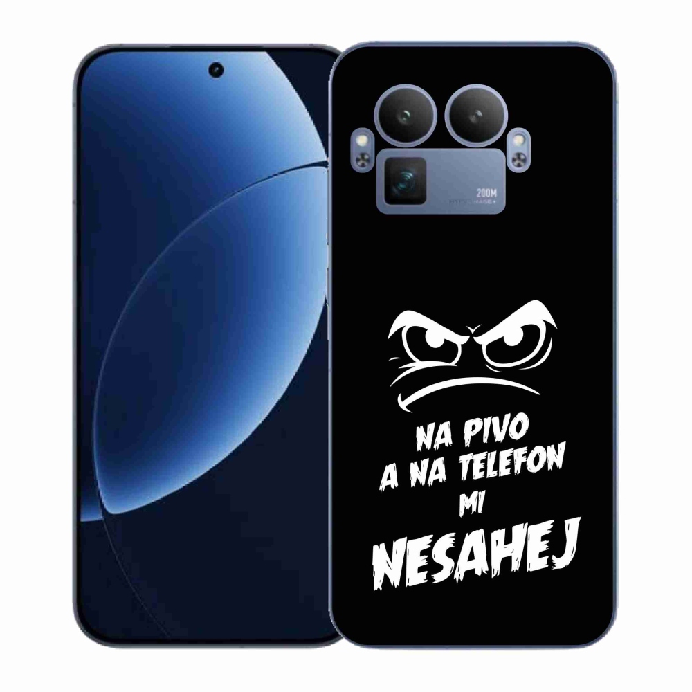 Gelový kryt mmCase na Realme GT 8 Pro - pivní motiv 2 černé pozadí