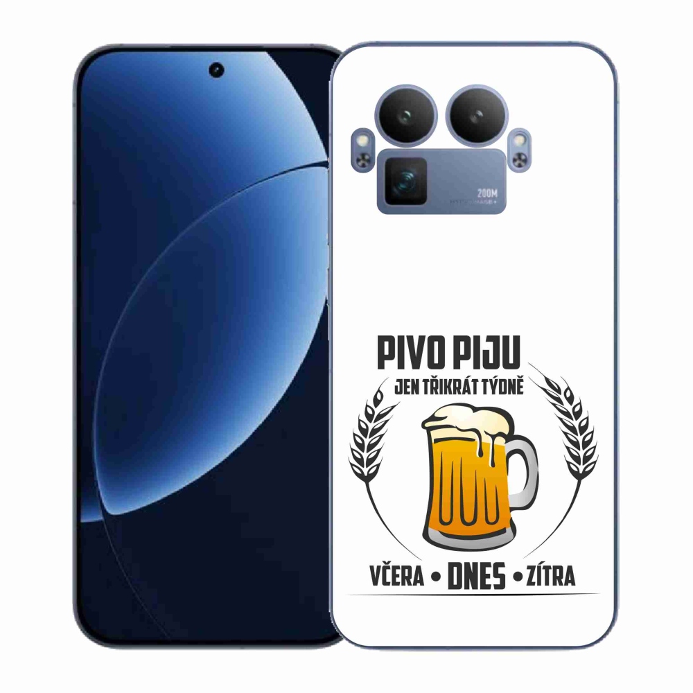 Gelový kryt mmCase na Realme GT 8 Pro - pivní motiv bílé pozadí