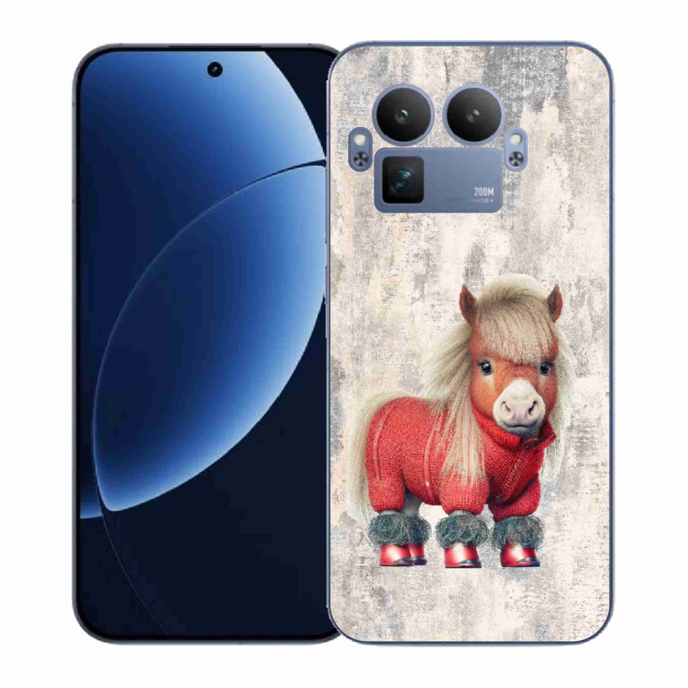 Gelový kryt mmCase na Realme GT 8 Pro - poník ve svetru