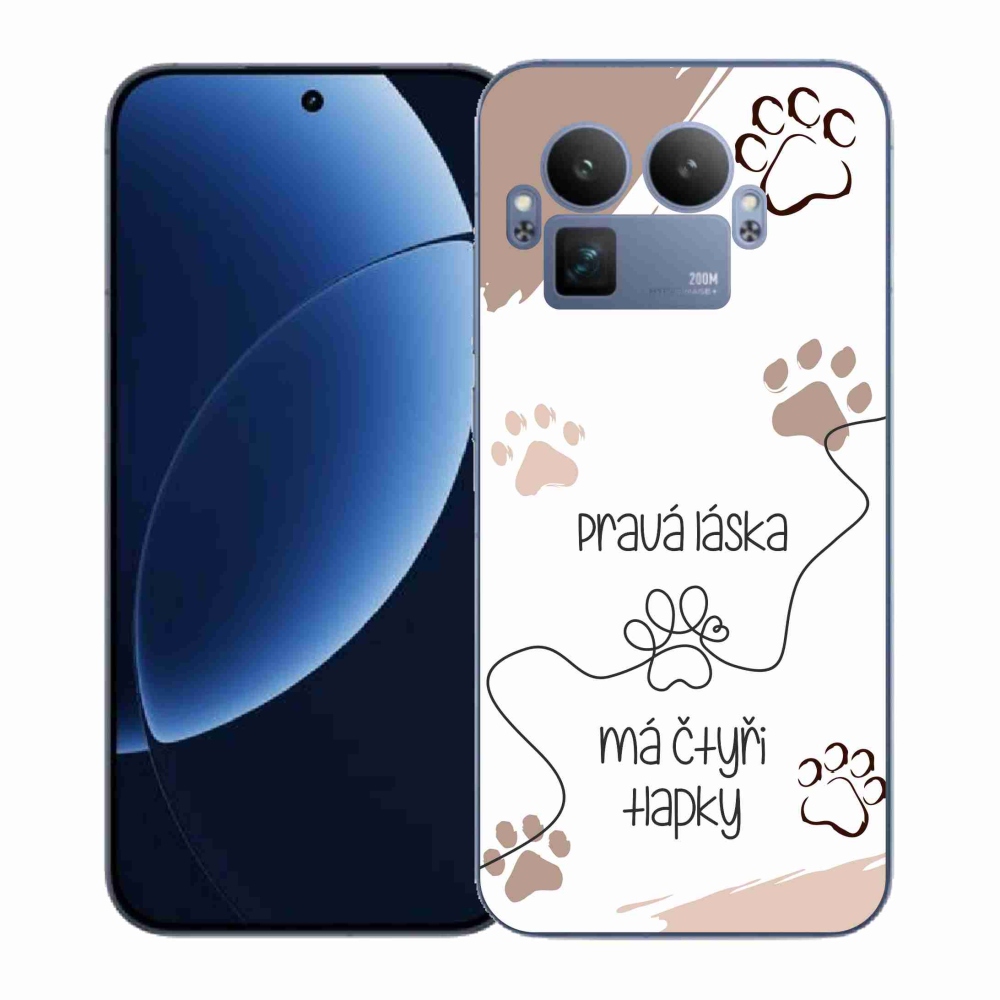 Gelový kryt mmCase na Realme GT 8 Pro - psí motiv 1 bílé pozadí