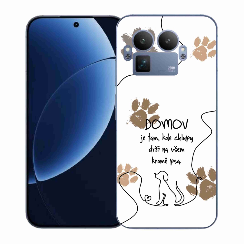 Gelový kryt mmCase na Realme GT 8 Pro - psí motiv bílé pozadí