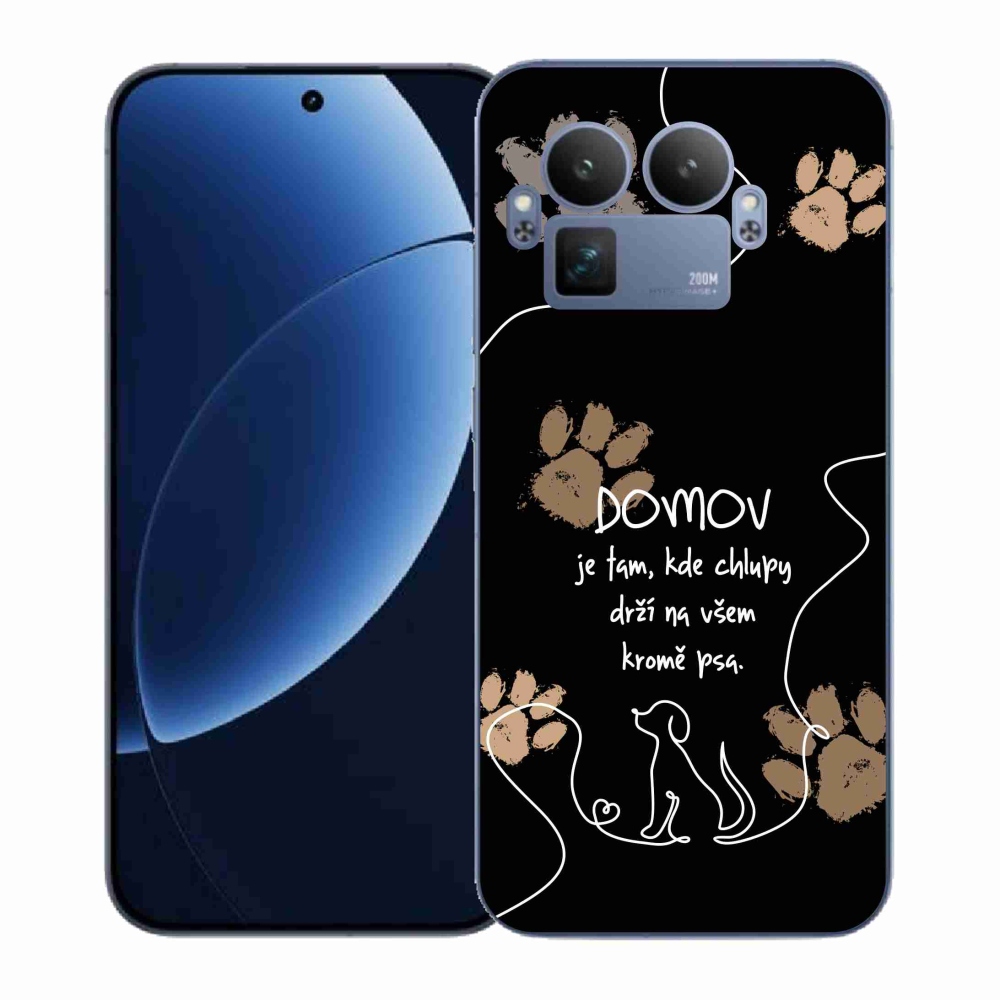 Gelový kryt mmCase na Realme GT 8 Pro - psí motiv černé pozadí