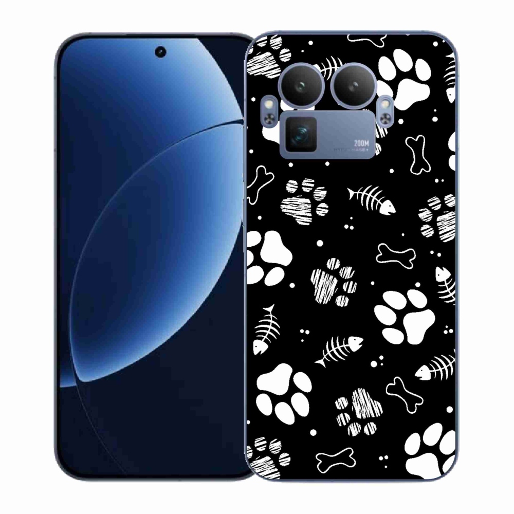 Gelový kryt mmCase na Realme GT 8 Pro - psí tlapky