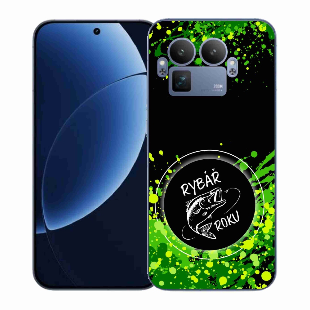 Gelový kryt mmCase na Realme GT 8 Pro - rybář roku černé pozadí