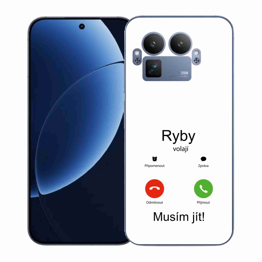 Gelový kryt mmCase na Realme GT 8 Pro - ryby volají bílé pozadí