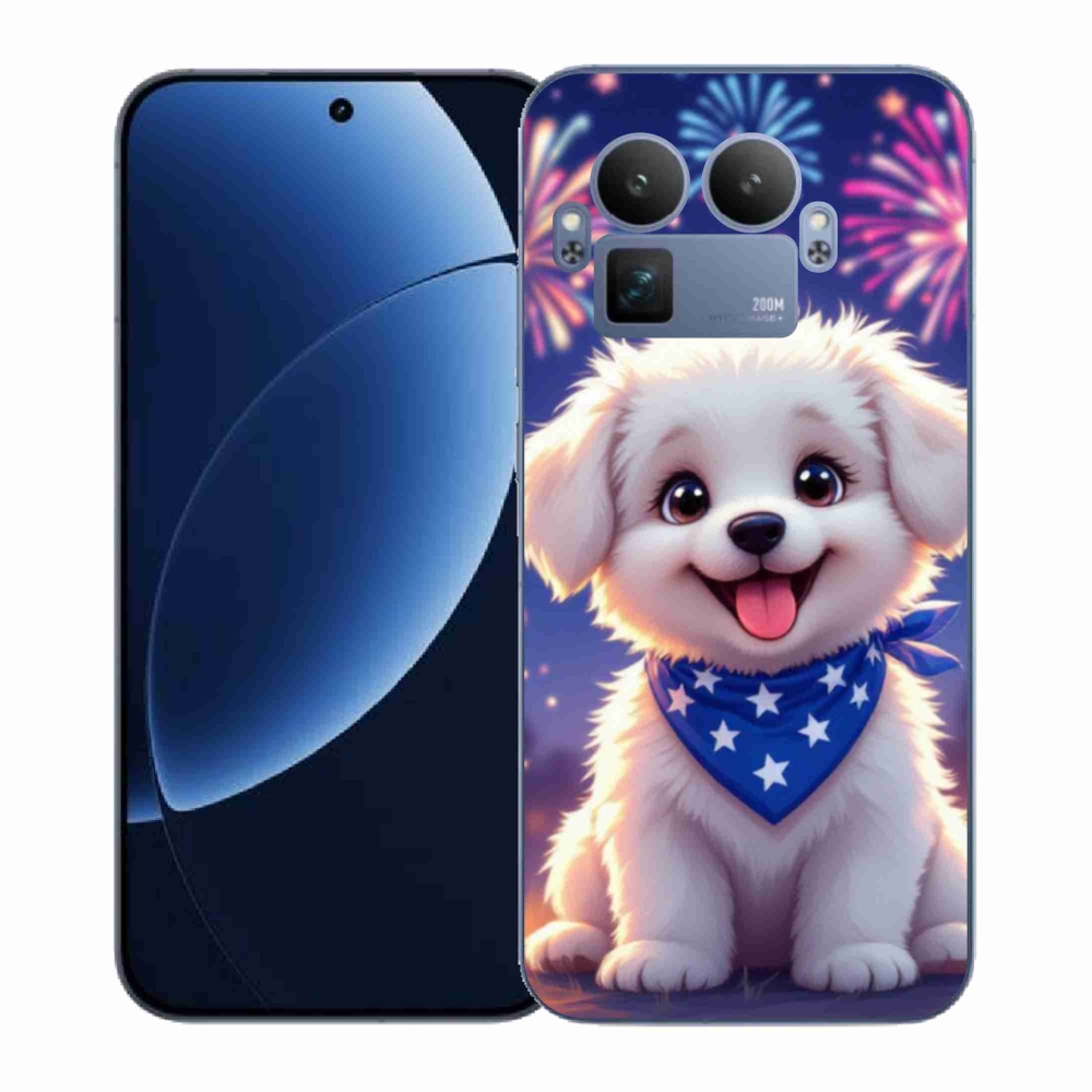 Gelový kryt mmCase na Realme GT 8 Pro - slavnostní štěně