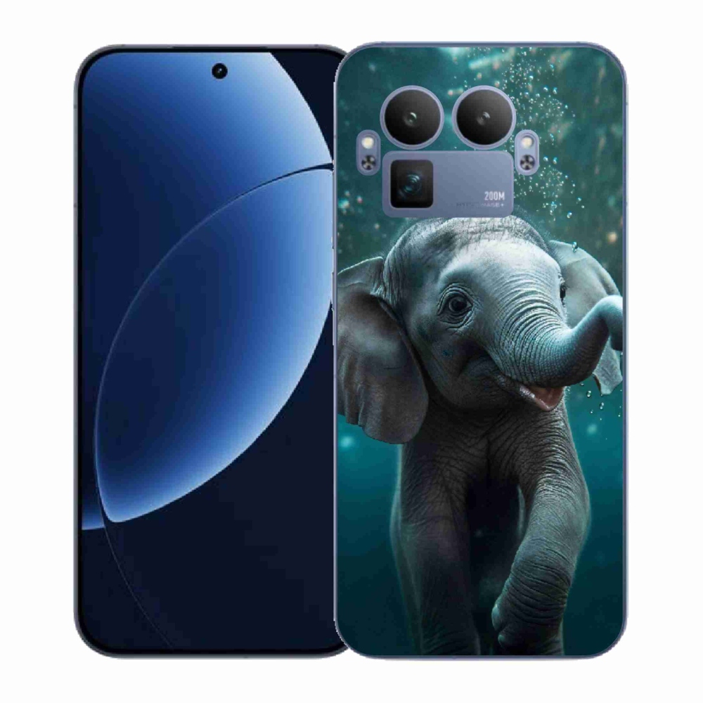 Gelový kryt mmCase na Realme GT 8 Pro - slůně pod vodou