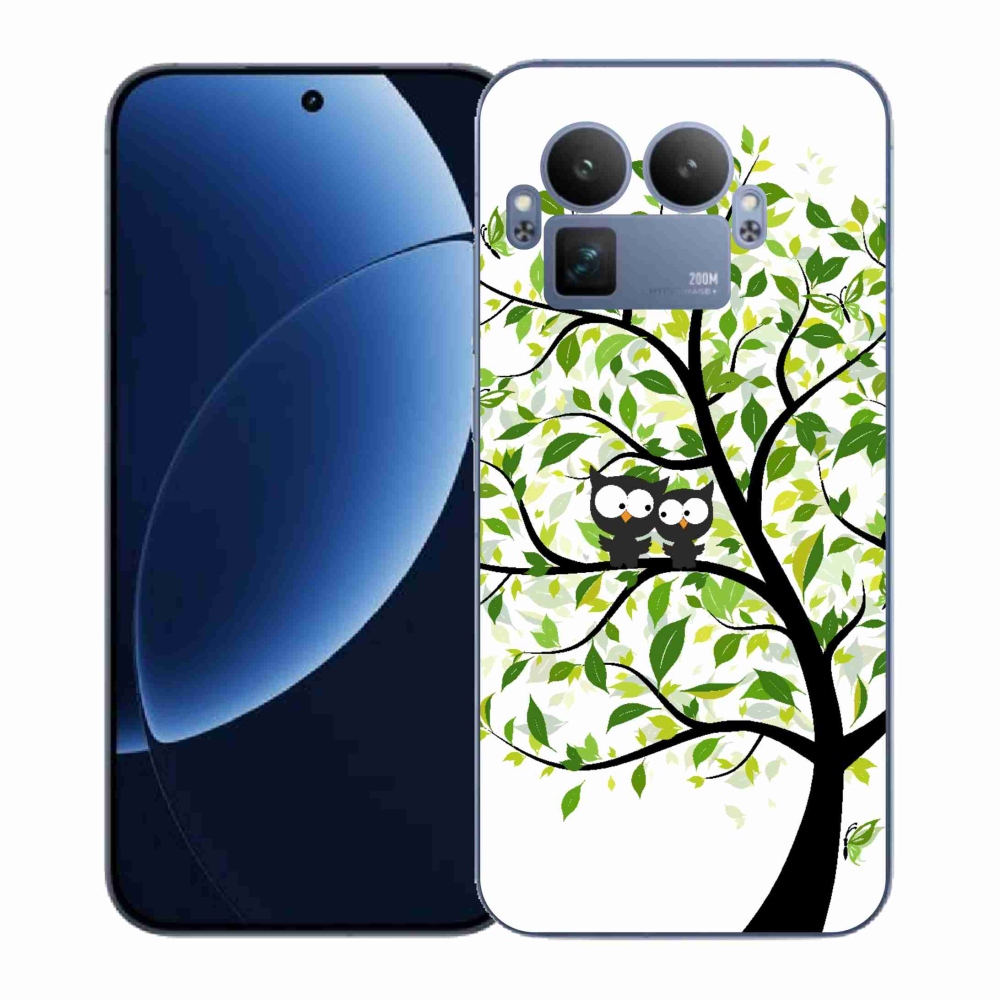 Gelový kryt mmCase na Realme GT 8 Pro - sovičky na stromě