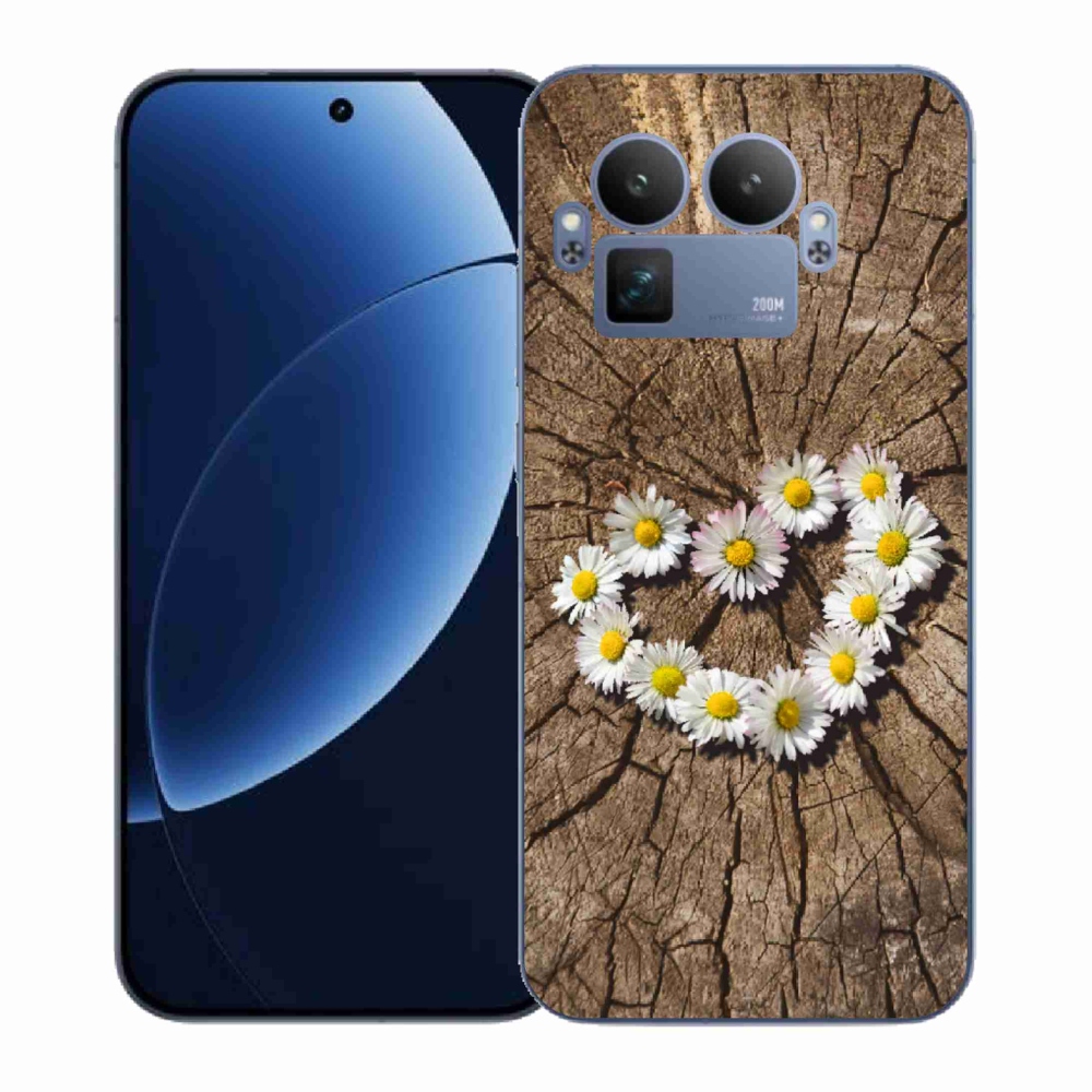 Gelový kryt mmCase na Realme GT 8 Pro - srdce z kopretin