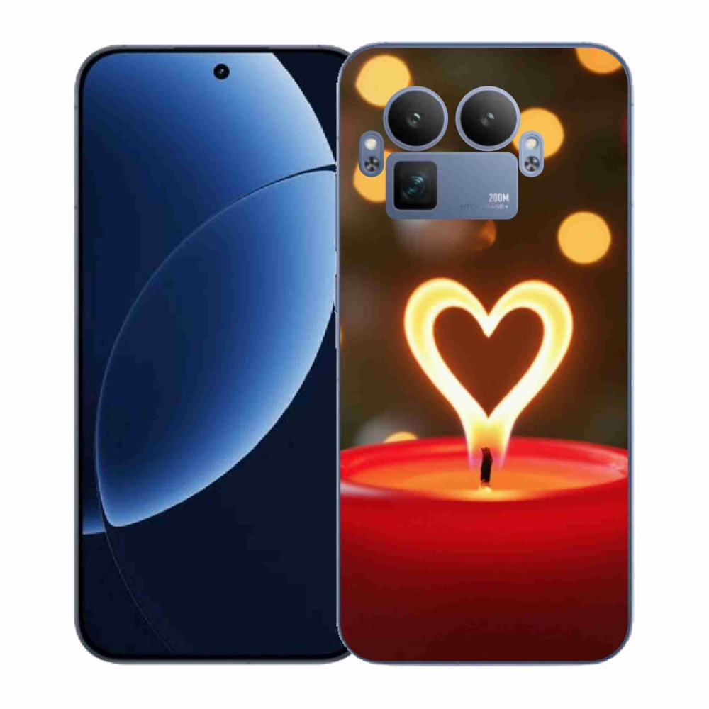 Gelový kryt mmCase na Realme GT 8 Pro - srdce z plamene