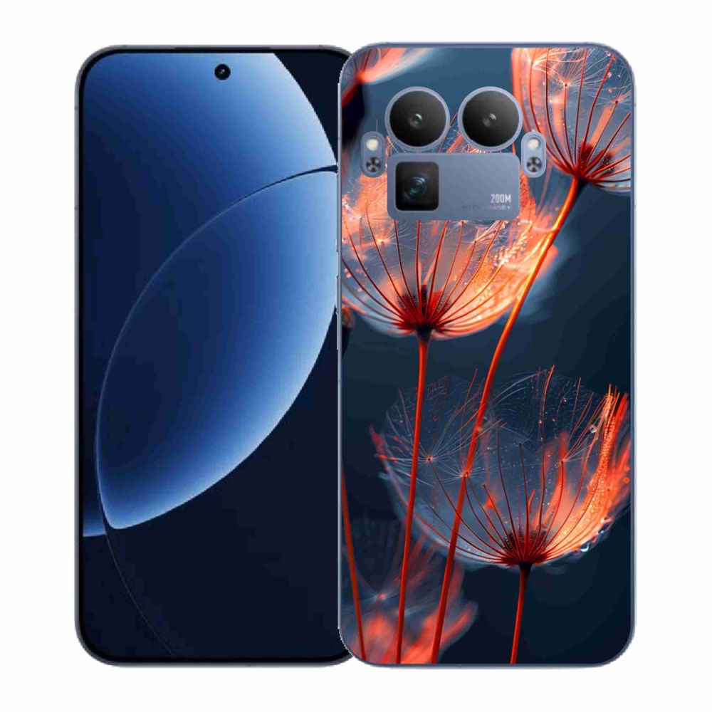 Gelový kryt mmCase na Realme GT 8 Pro - světélkující chmýří