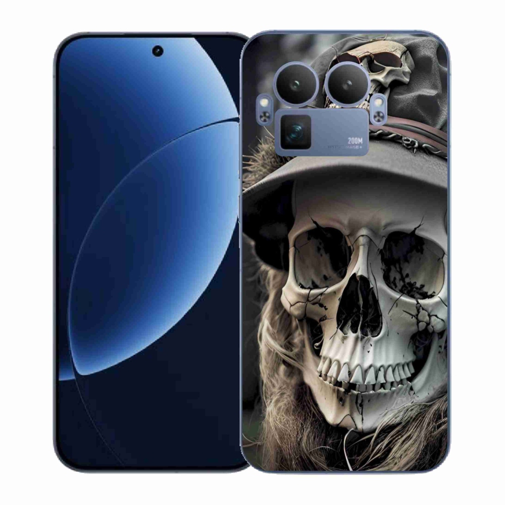 Gelový kryt mmCase na Realme GT 8 Pro - temná lebka