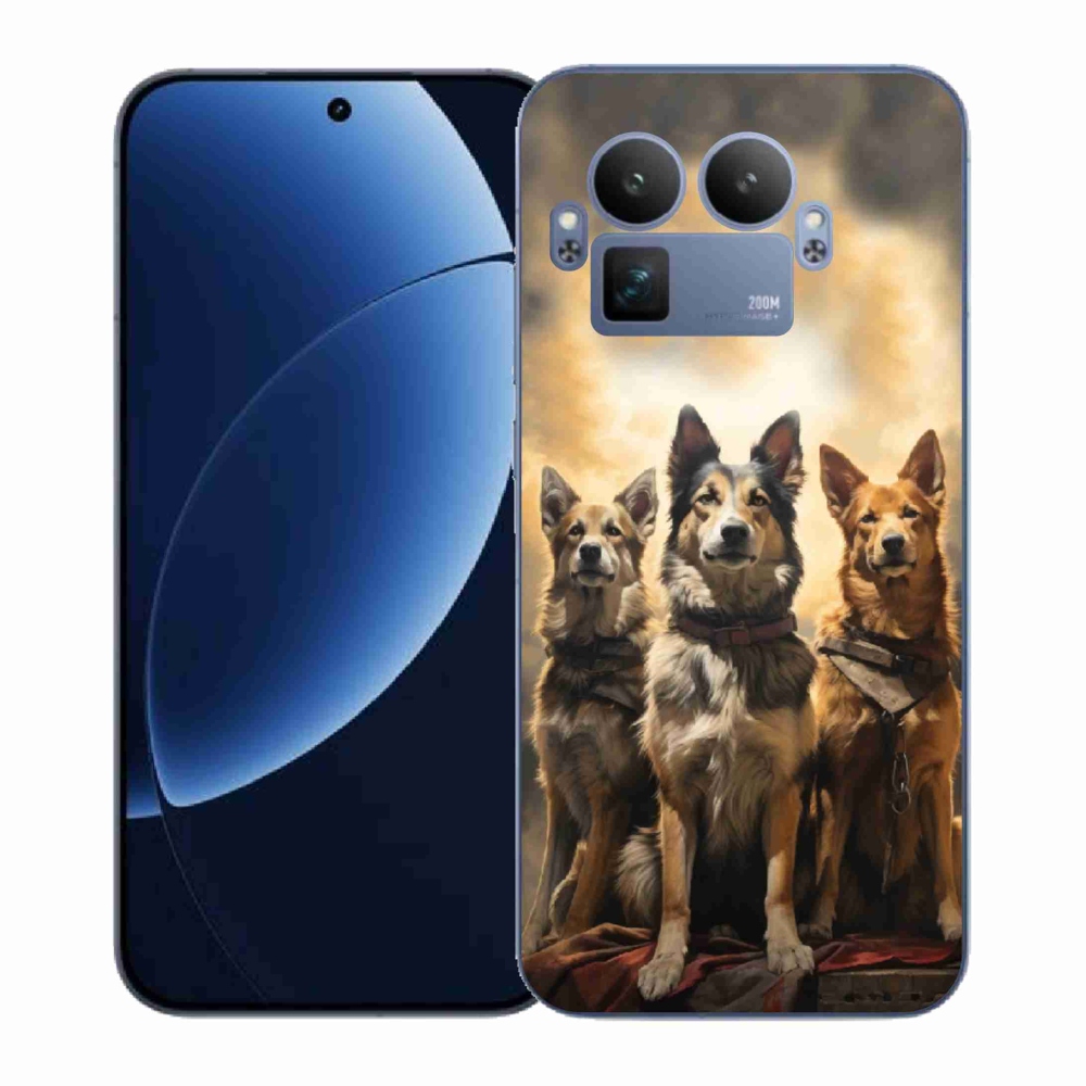 Gelový kryt mmCase na Realme GT 8 Pro - tři psi