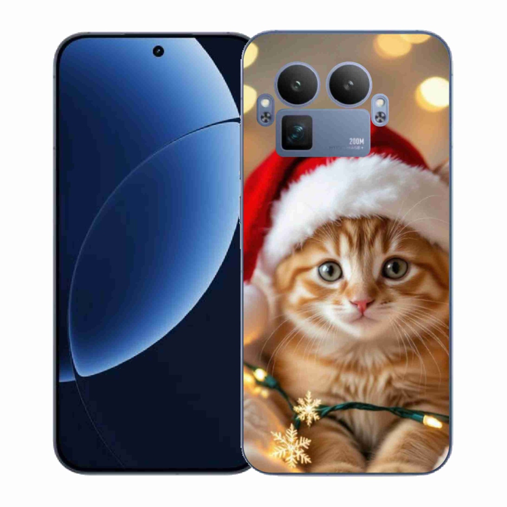 Gelový kryt mmCase na Realme GT 8 Pro - vánoční kotě