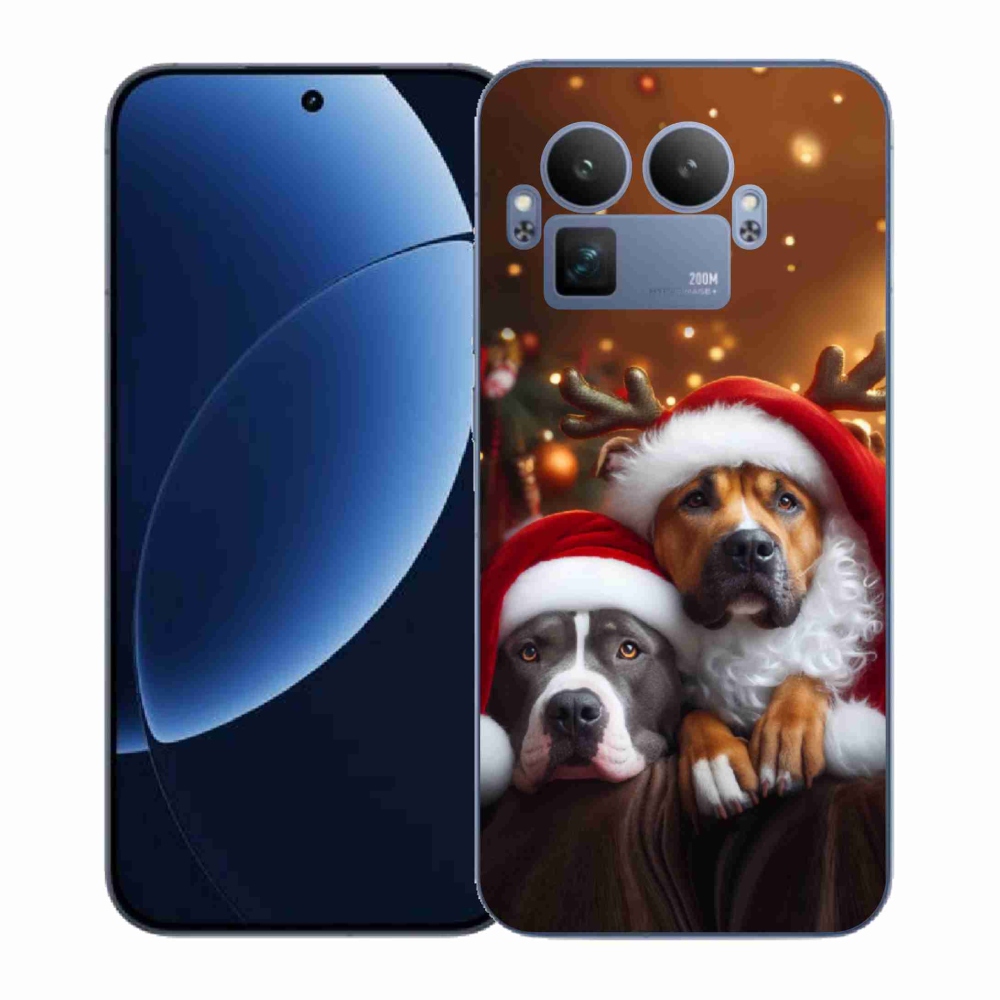 Gelový kryt mmCase na Realme GT 8 Pro - vánoční psi