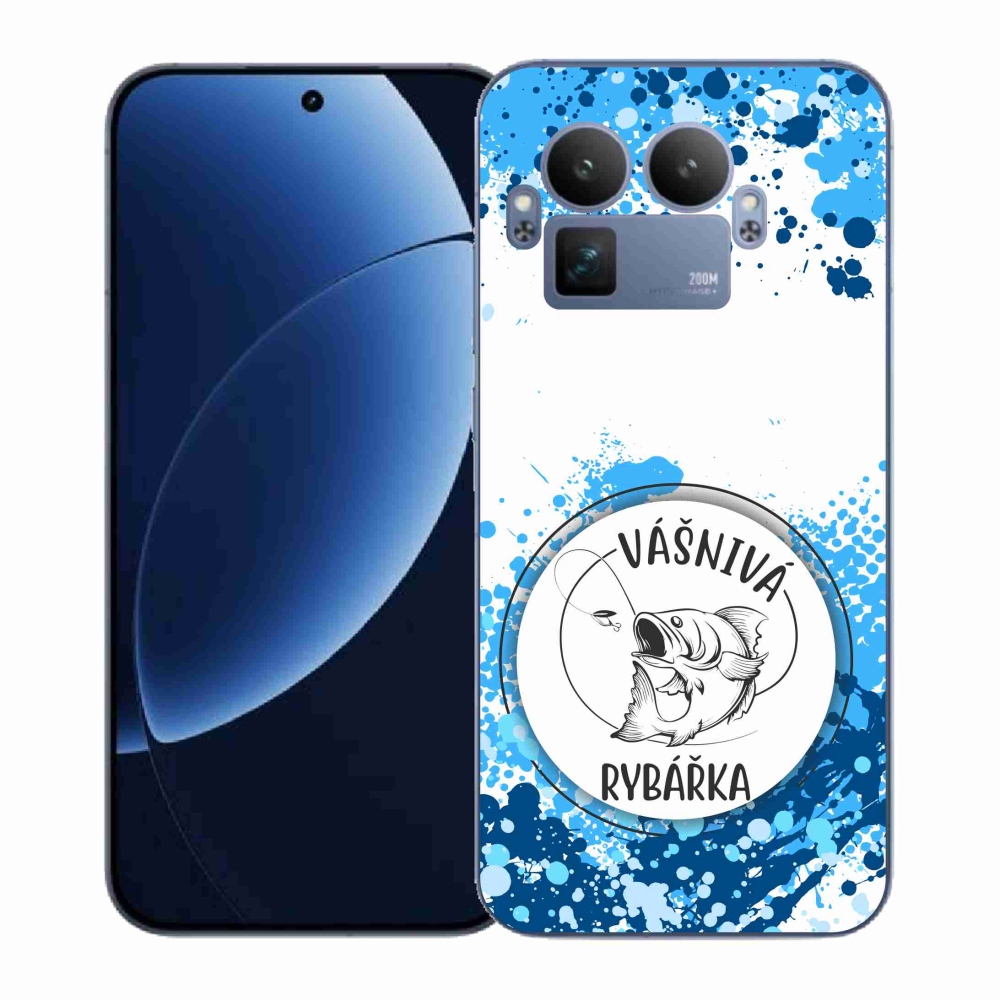 Gelový kryt mmCase na Realme GT 8 Pro - vášnivá rybářka bílé pozadí