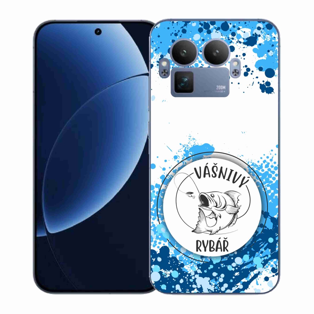 Gelový kryt mmCase na Realme GT 8 Pro - vášnivý rybář bílé pozadí