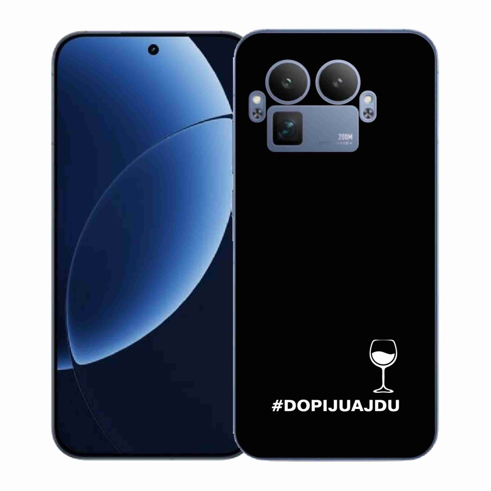 Gelový kryt mmCase na Realme GT 8 Pro - vinný motiv černé pozadí