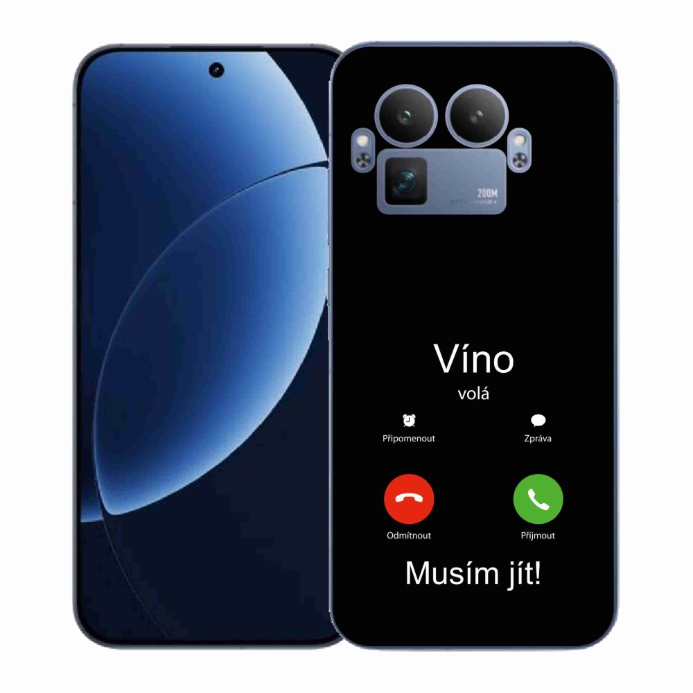 Gelový kryt mmCase na Realme GT 8 Pro - víno volá černé pozadí