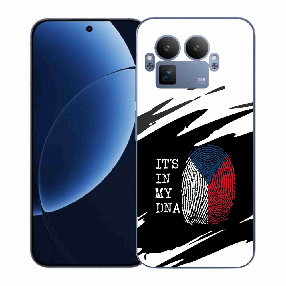 Gelový kryt mmCase na Realme GT 8 Pro - vlajka otisk prstu černobílé pozadí