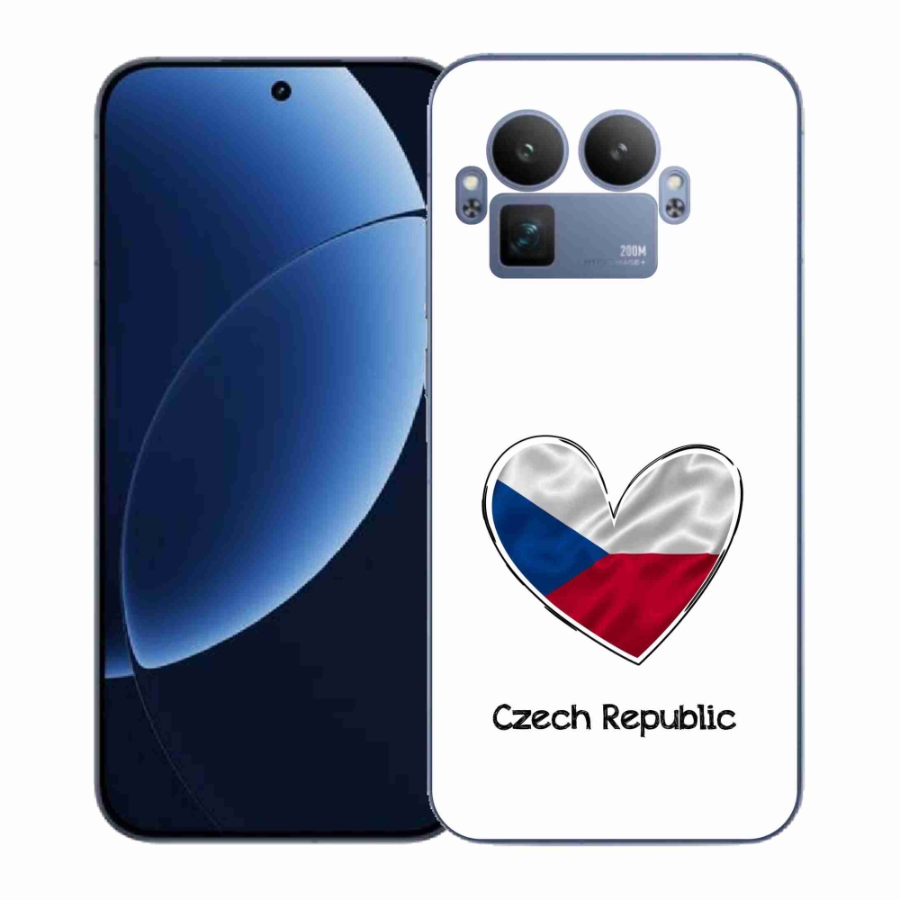 Gelový kryt mmCase na Realme GT 8 Pro - vlajka srdce bílé pozadí