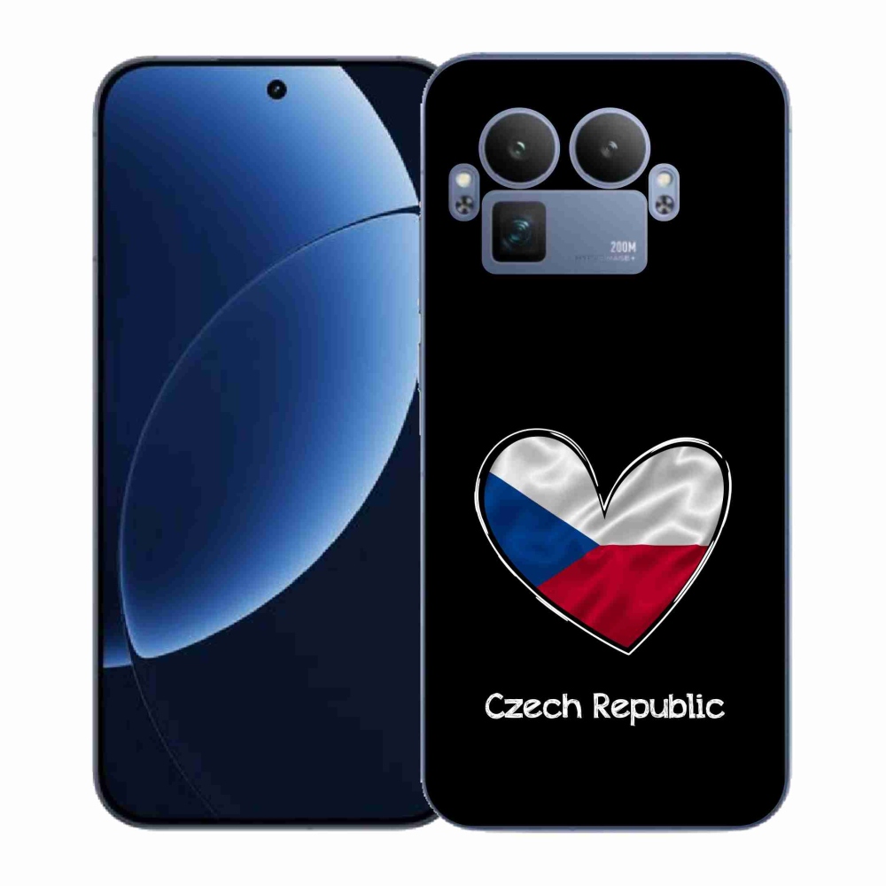 Gelový kryt mmCase na Realme GT 8 Pro - vlajka srdce černé pozadí