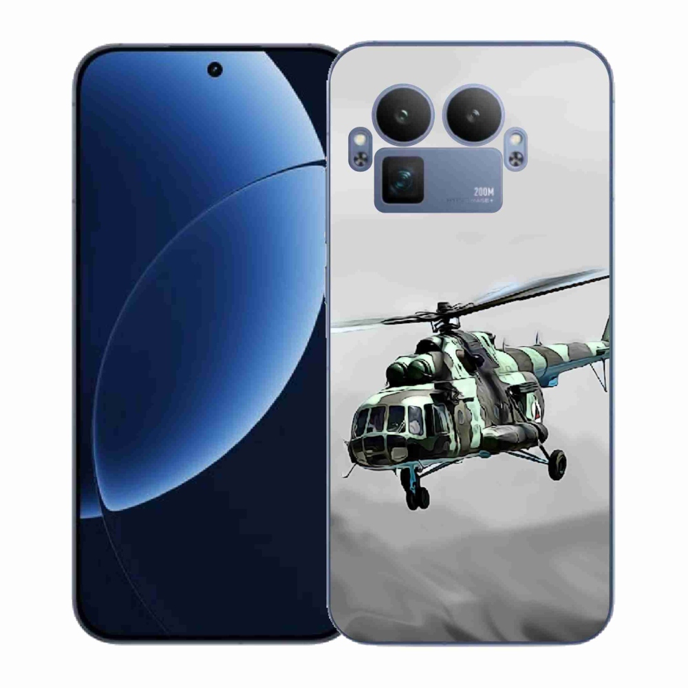Gelový kryt mmCase na Realme GT 8 Pro - vojenský vrtulník