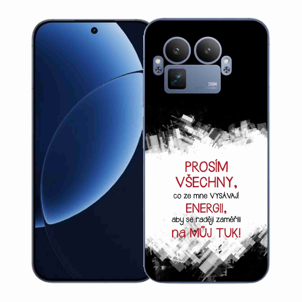 Gelový kryt mmCase na Realme GT 8 Pro - vtipný text 1 červený