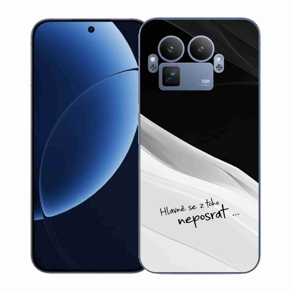 Gelový kryt mmCase na Realme GT 8 Pro - vtipný text 13 bíločerné pozadí