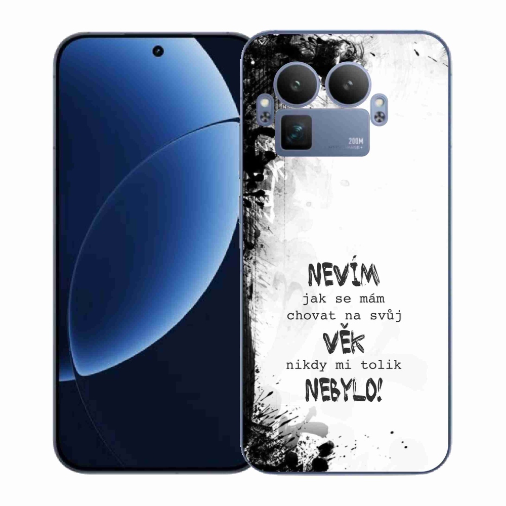 Gelový kryt mmCase na Realme GT 8 Pro - vtipný text 14 bílé pozadí