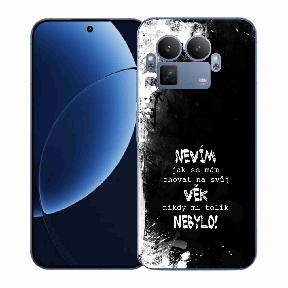 Gelový kryt mmCase na Realme GT 8 Pro - vtipný text 14 černé pozadí