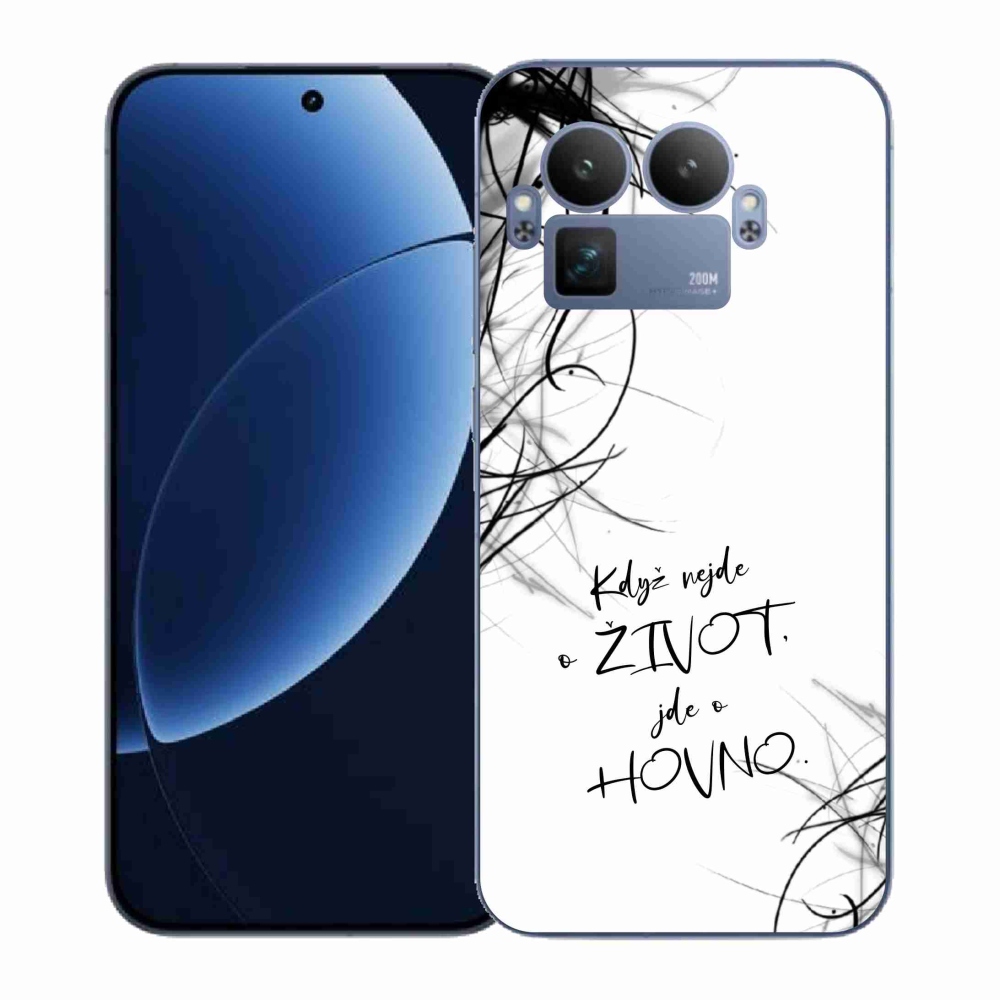 Gelový kryt mmCase na Realme GT 8 Pro - vtipný text 16 bílé pozadí