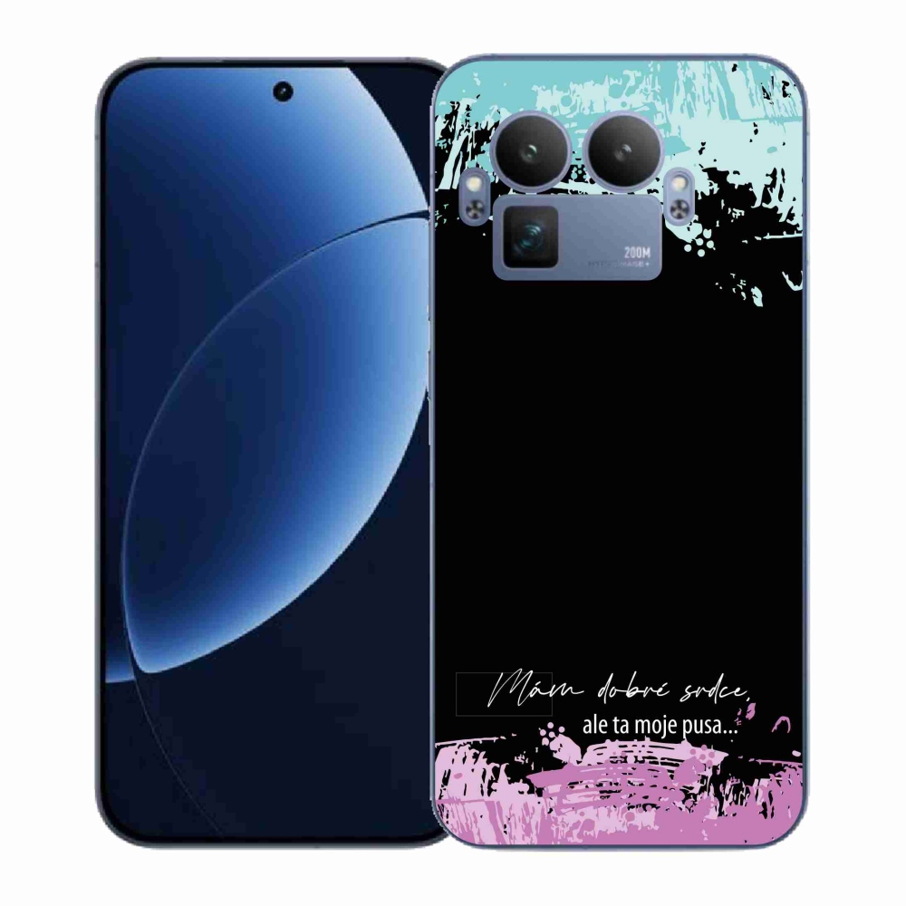 Gelový kryt mmCase na Realme GT 8 Pro - vtipný text 3 černé pozadí