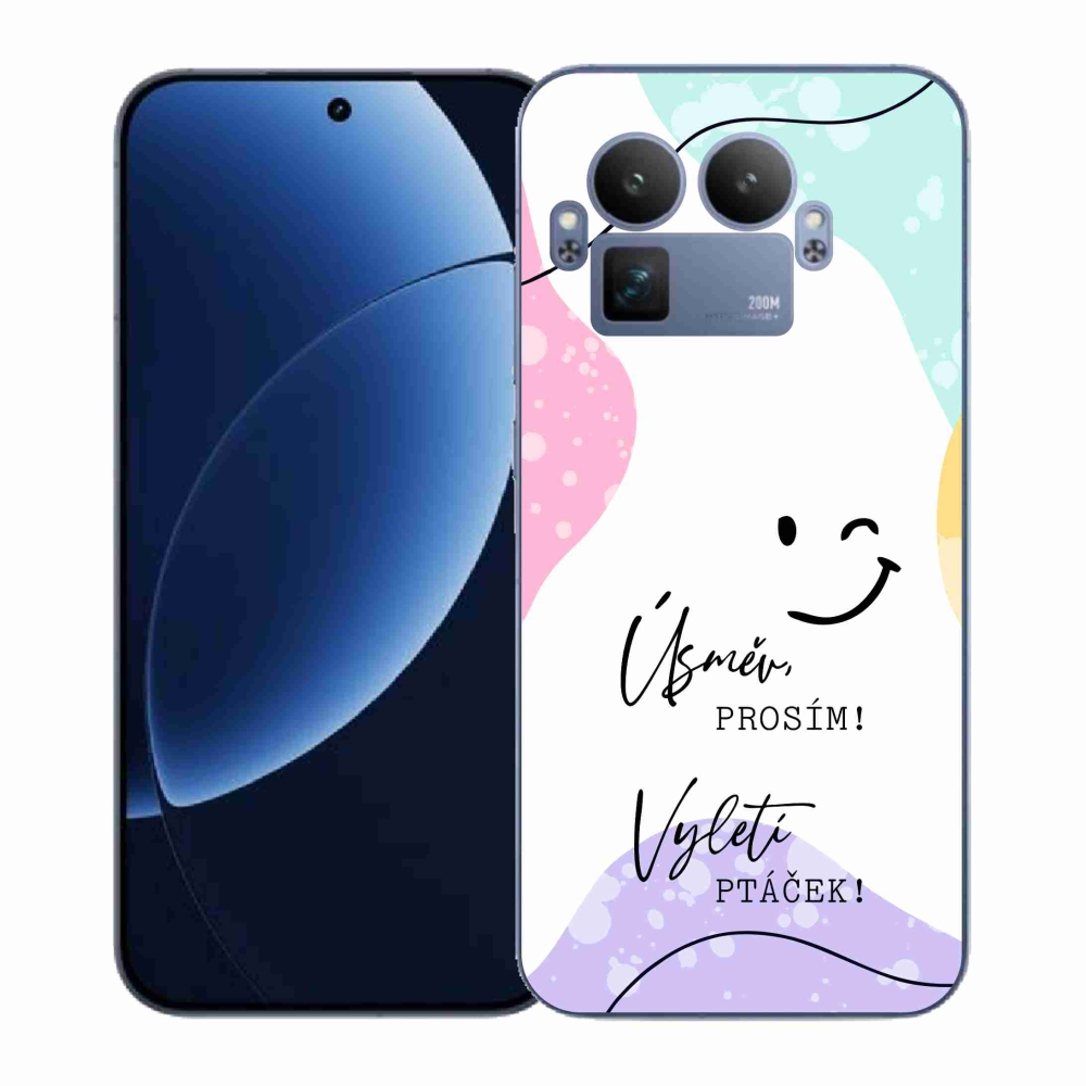 Gelový kryt mmCase na Realme GT 8 Pro - vtipný text 4 bílé pozadí