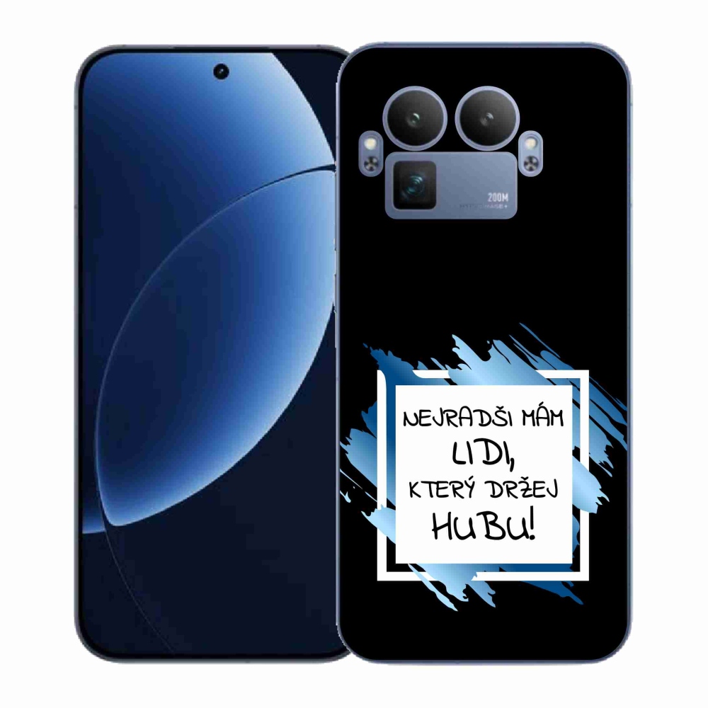 Gelový kryt mmCase na Realme GT 8 Pro - vtipný text 7 bíločerné pozadí