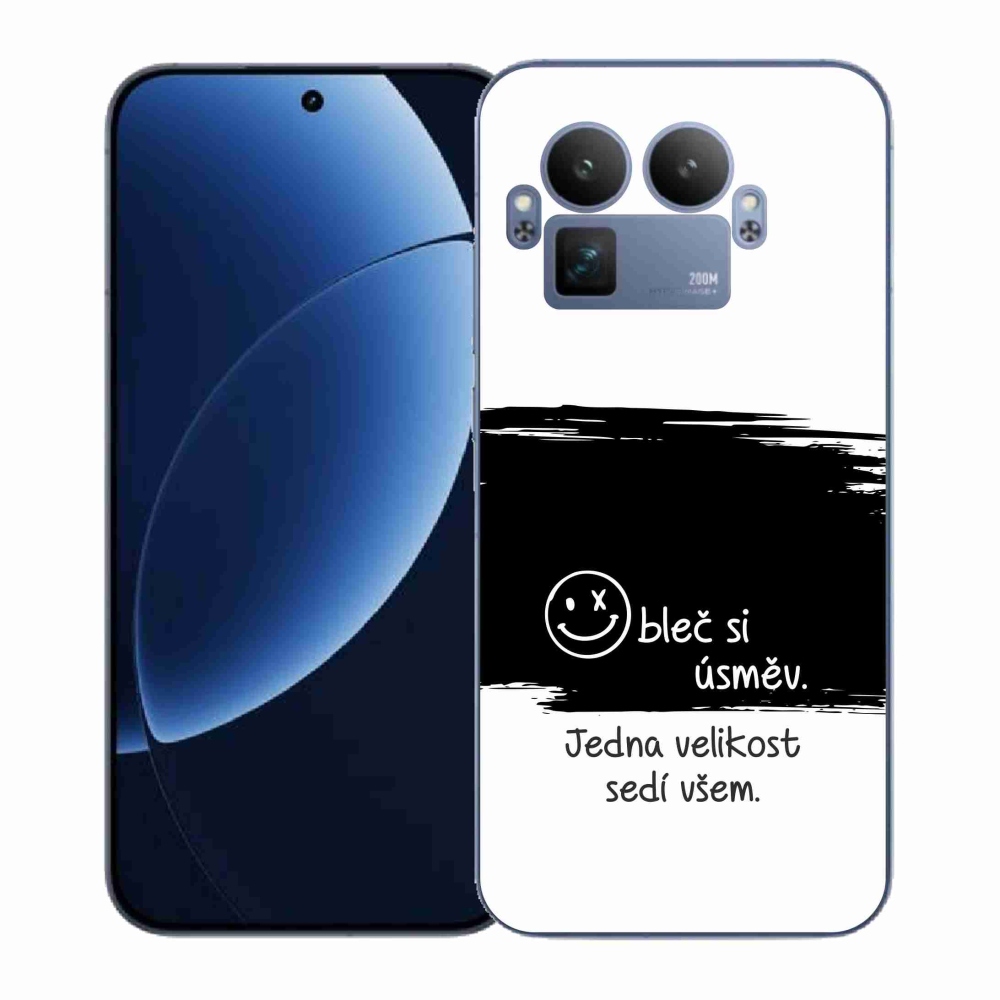 Gelový kryt mmCase na Realme GT 8 Pro - vtipný text 8 černobílé pozadí