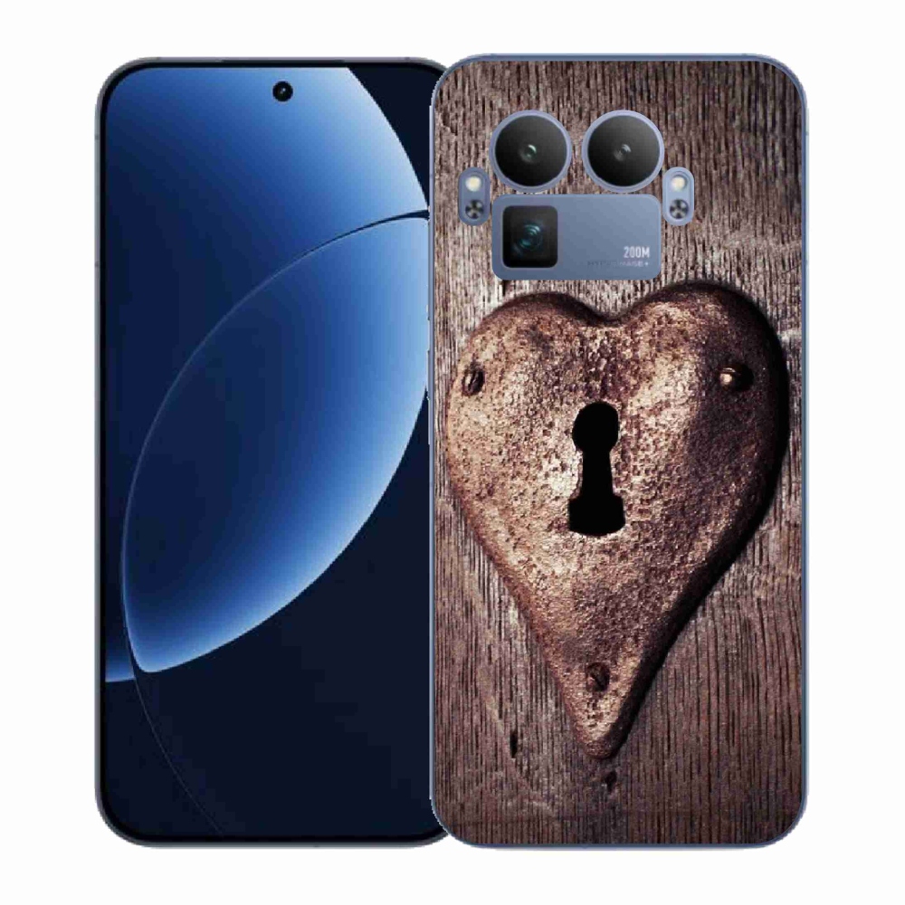 Gelový kryt mmCase na Realme GT 8 Pro - zámek ve tvaru srdce