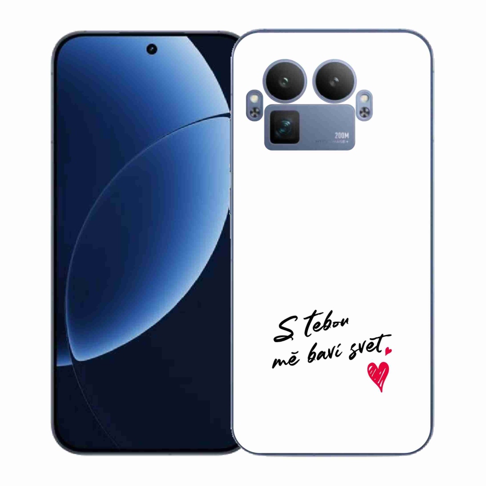 Gelový kryt mmCase na Realme GT 8 Pro - zamilovaný text 1 bílé pozadí