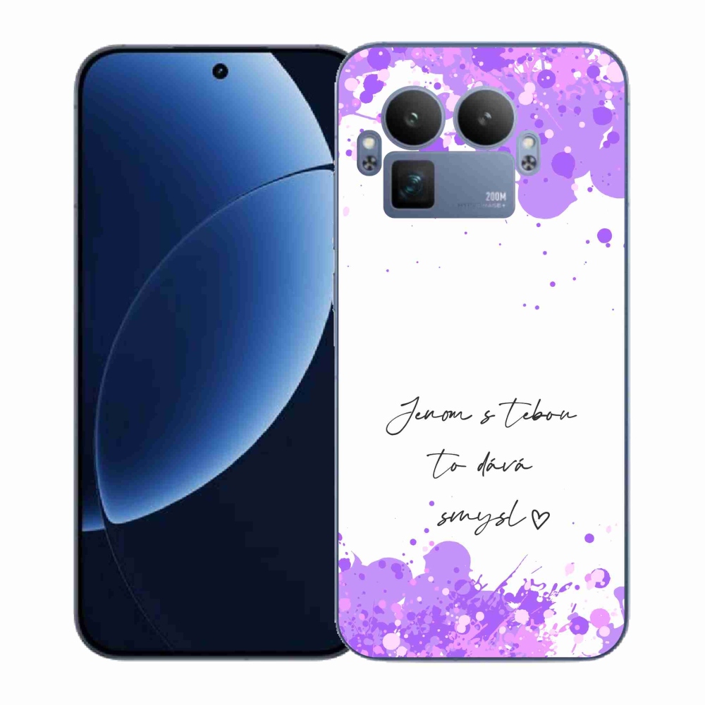 Gelový kryt mmCase na Realme GT 8 Pro - zamilovaný text bílé pozadí