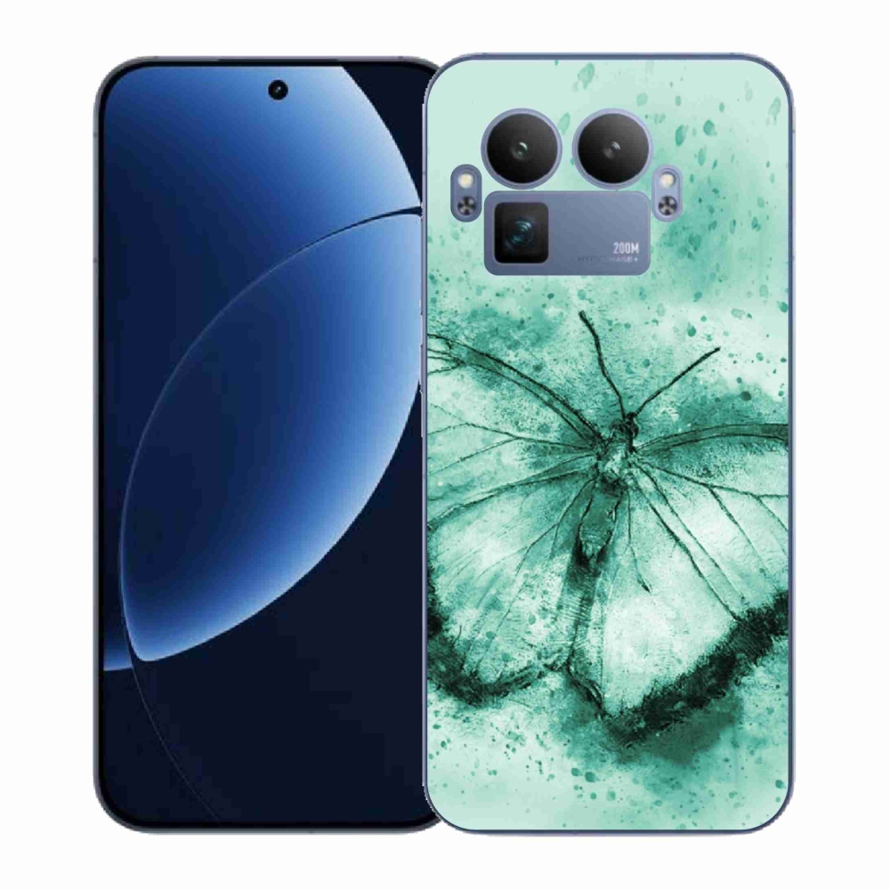 Gelový kryt mmCase na Realme GT 8 Pro - zelený motýl