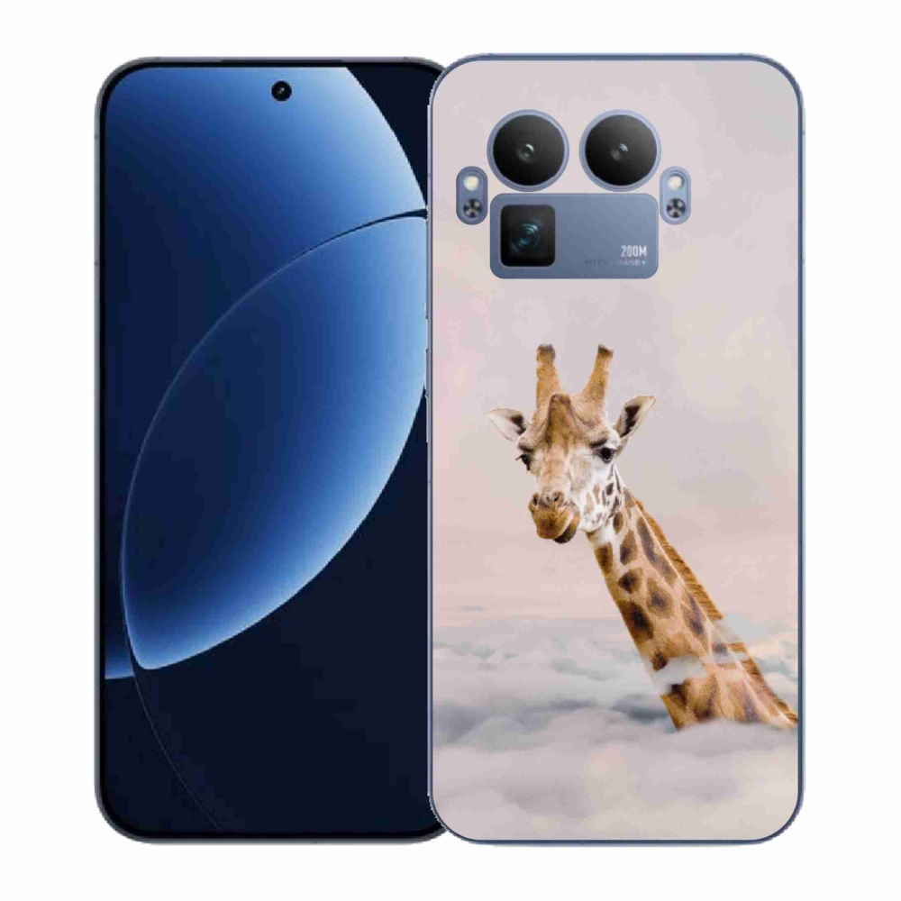 Gelový kryt mmCase na Realme GT 8 Pro - žirafa v oblacích