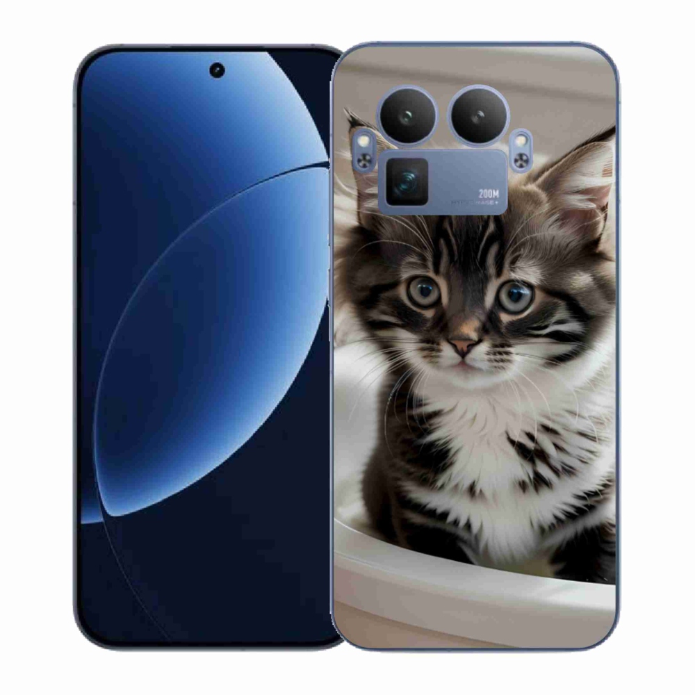 Gelový kryt mmCase na Realme GT 8 Pro - zvědavé kotě