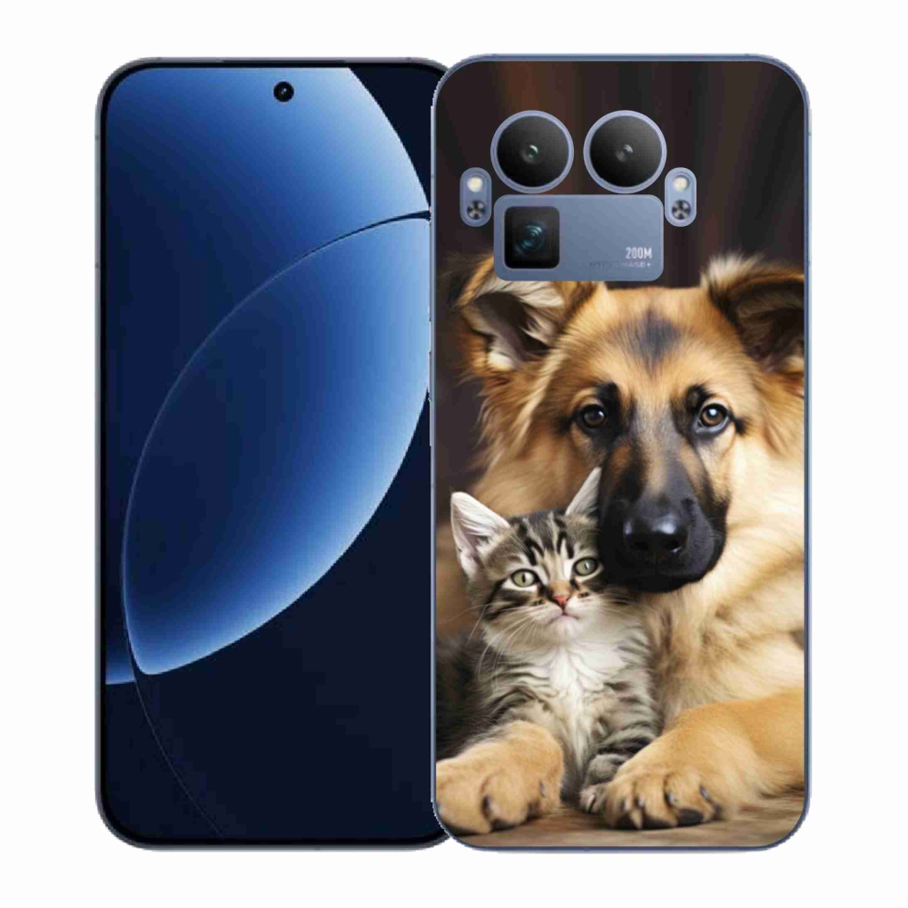 Gelový kryt mmCase na Realme GT 8 Pro - zvířecí přátelství