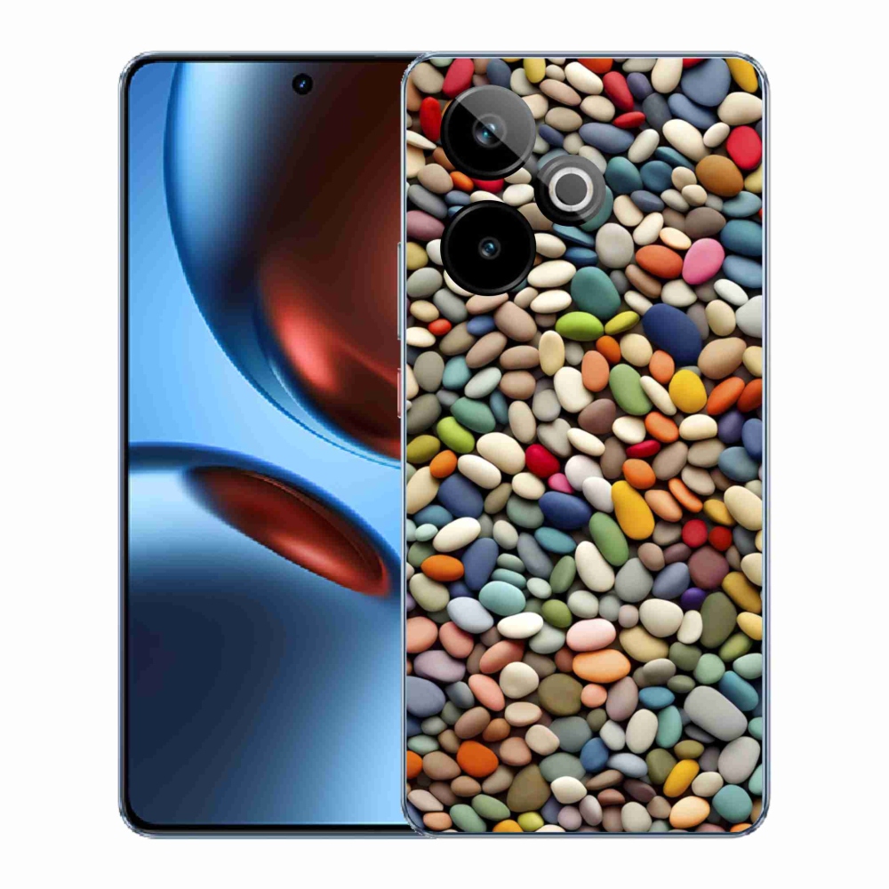 Gelový kryt mmCase na Realme GT7 5G/GT 7T 5G - barevné kamínky 2