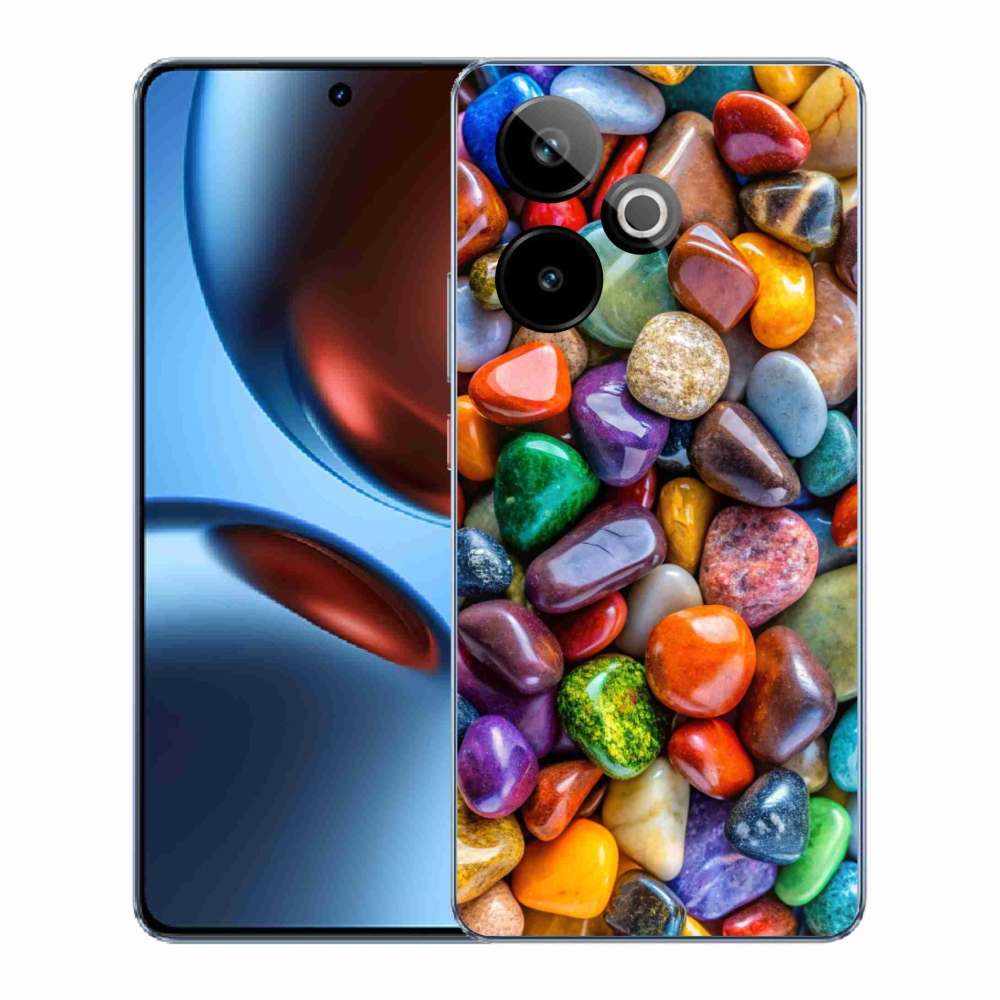 Gelový kryt mmCase na Realme GT7 5G/GT 7T 5G - barevné kamínky